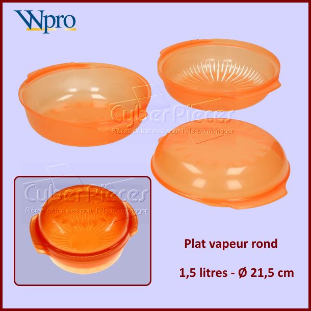Plat vapeur rond 1.5 Litre - Ø 21,5 cm