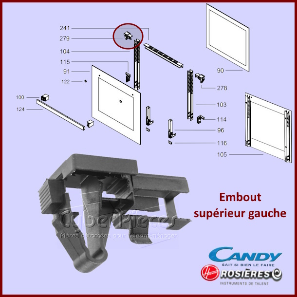 Embout supérieur gauche SIMFER H2025320081
