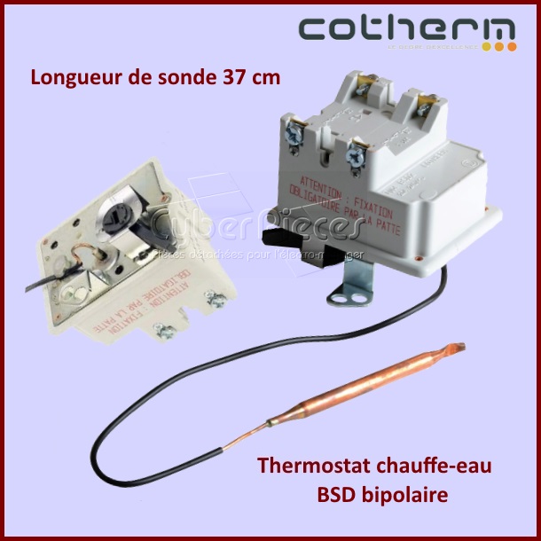 Thermostat chauffe-eau Cotherm Bipolaire  - Sondes L.37CM