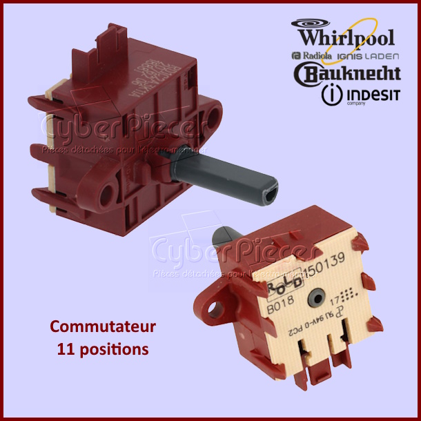 Commutateur 11 positions Whirlpool 480121101145