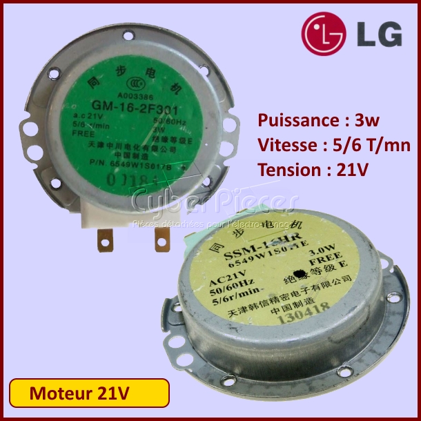 Moteur plateau LG 6549W1S011L