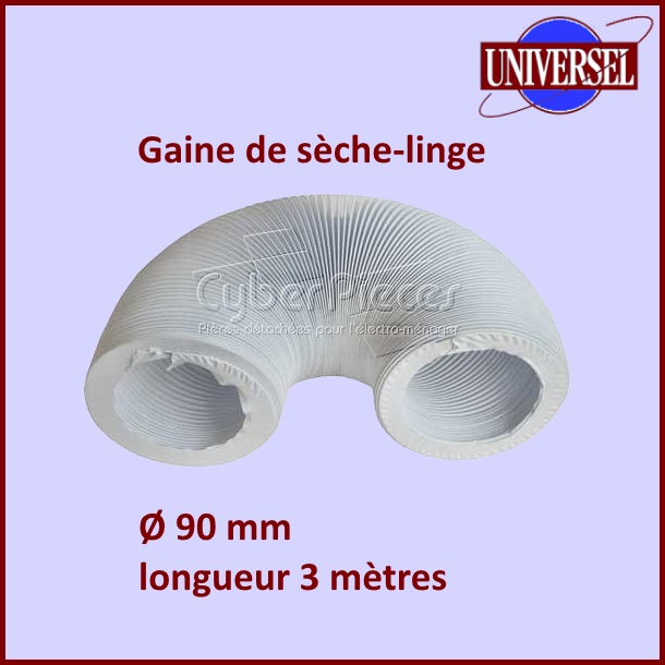 Gaine PVC de sèche-linge diamètre 90mm longueur 3mètres