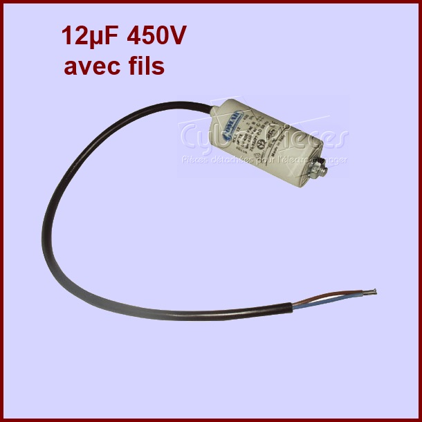Condensateur 12,0µF  450V à fils
