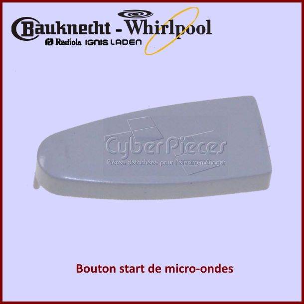 Bouton START WHIRLPOOL 481941029021 - Pièces Micro-ondes