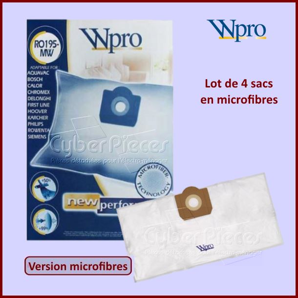 Sacs microfibre RO195MW Aquavac Vorace Goblin - Pièces aspirateur