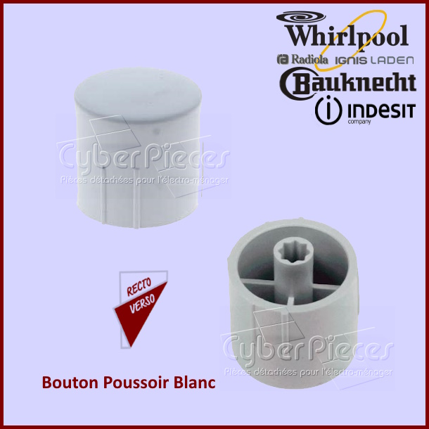 Bouton Poussoir Blanc Indesit C00143002