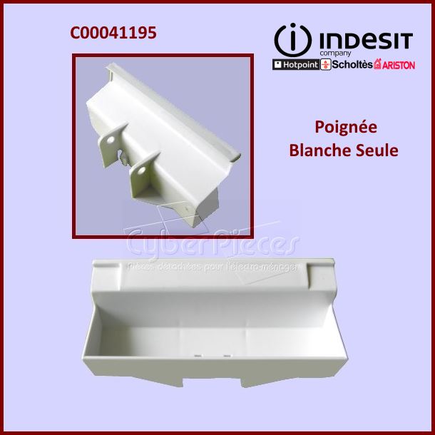 Poignée Blanche seule Indesit C00041195