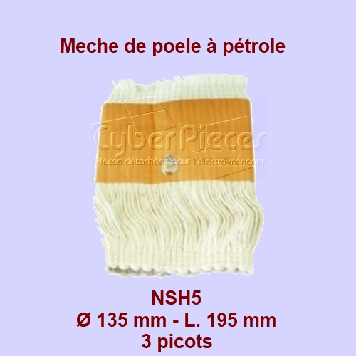 NSH5 Mèche de poêle à pétrole 3 picots- RCA86 - 135x195mm