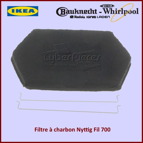 Filtre à charbon Type NYTTIG FIL 700 Whirlpool 480122101068 - Pièce...