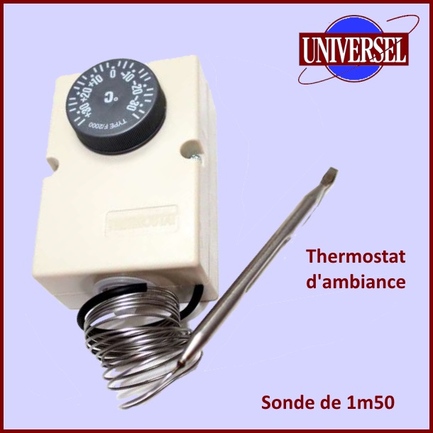 Thermostat D'ambiance +36 à -35° avec sonde 6mm ( pour chambre froide )