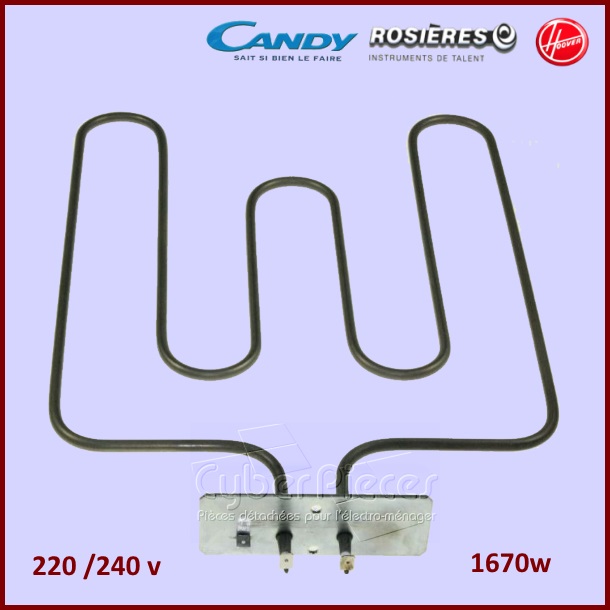 RÃ©sistance Sole 1530w - 93700953 Candy Hoover - PiÃ¨ces four