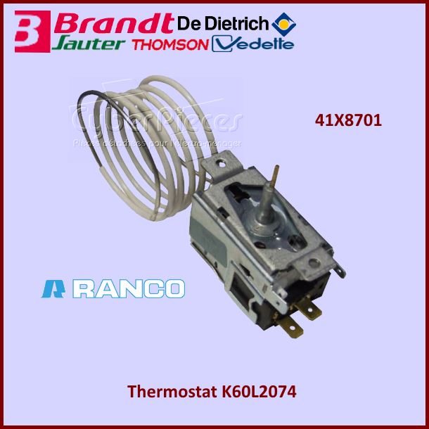 Thermostat K60L2074 Brandt 41X8701 - Pièces réfrigérateur & congéla...