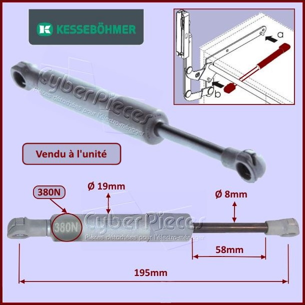 Vérin 380N 0013399006 Type KESSEBÖHMER