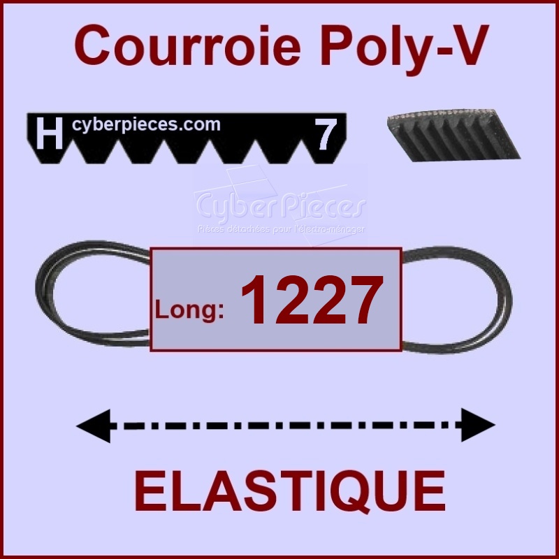 Courroie 1227H6 - 1227H7 - EL- élastique