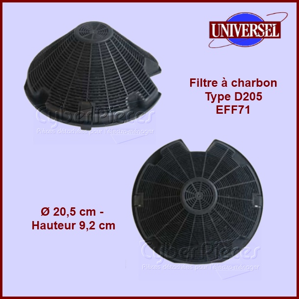 Filtre à charbon Type D205 - EFF71