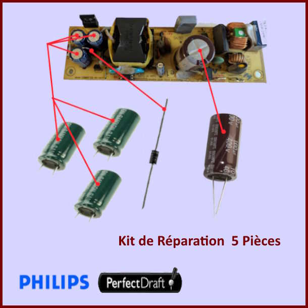Kit de réparation condensateurs 5 pièces PerfectDraft pour Carte électronique