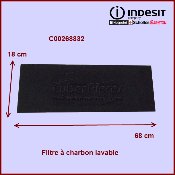 Filtre à charbon C00268832 - Pièces hotte