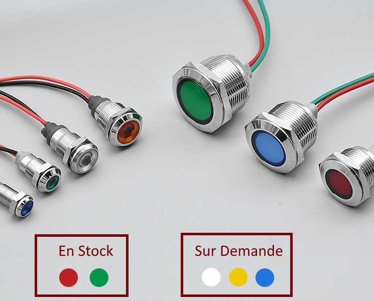 Voyant à LED -diam. 12mm encastrable