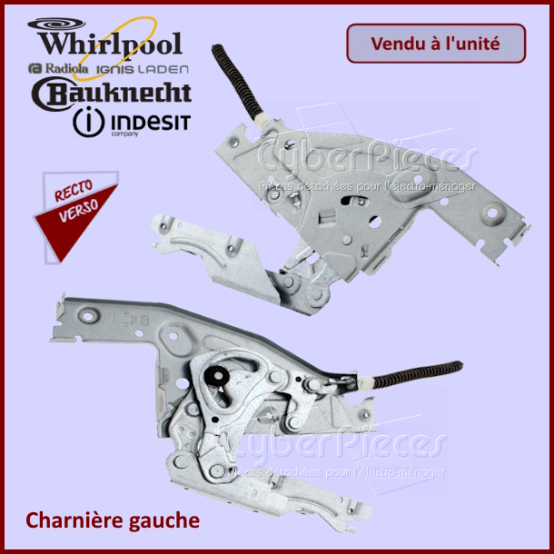 Charnière gauche Indesit C00538374