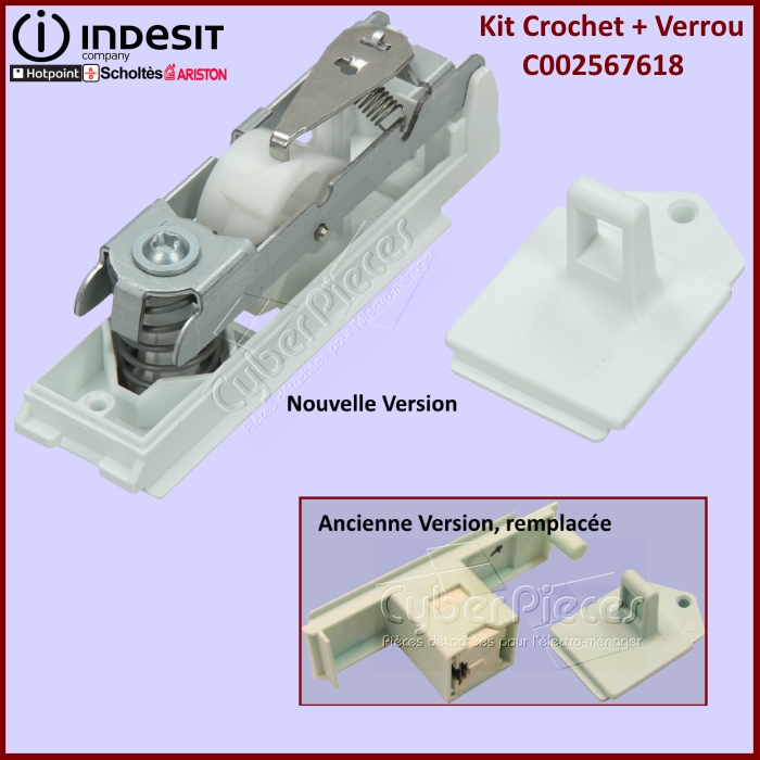 Kit Crochet + Blocage Hublot Indesit C00257618