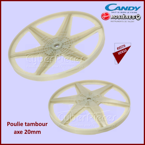 Poulie tambour axe 20mm Candy 41024466