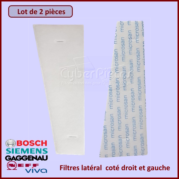 Filtre latÃ©ral cotÃ© droit et gauche Bosch 00084642