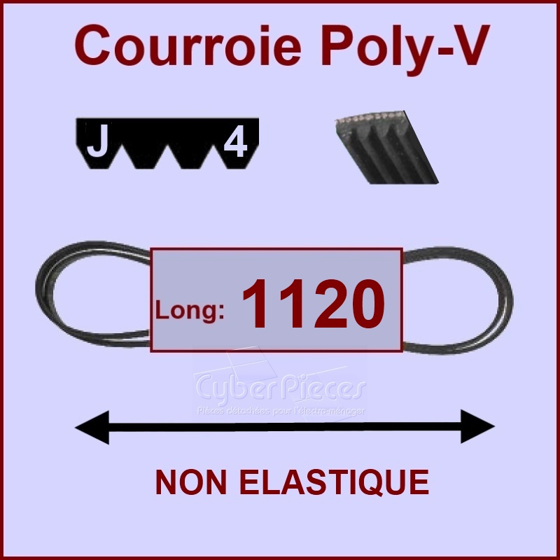 Courroie 1120J4 / 1120J5 non élastique