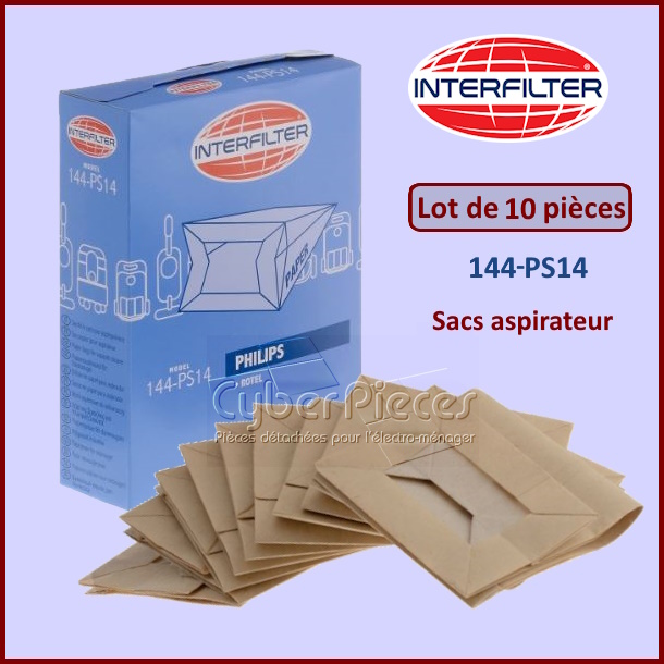 Lot de 10 Sacs aspirateur 144-PS14 - 35601497