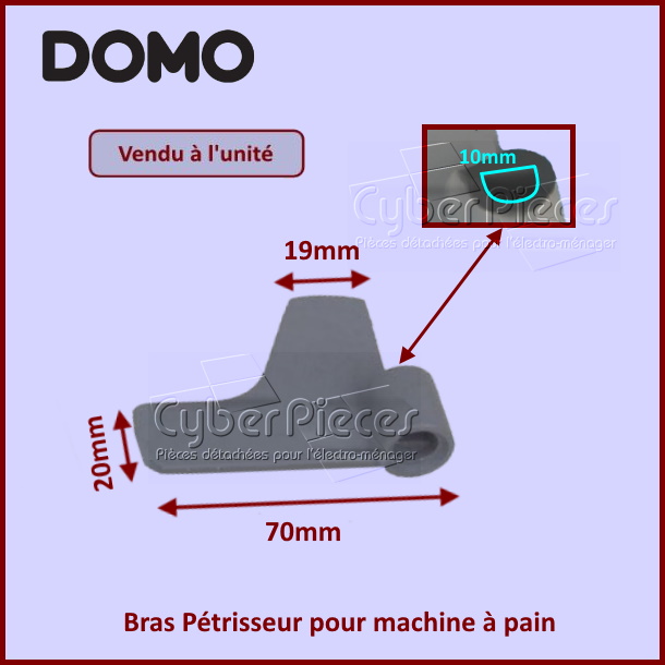 Bras Pétrisseur pour machine à pain DOMO B1572