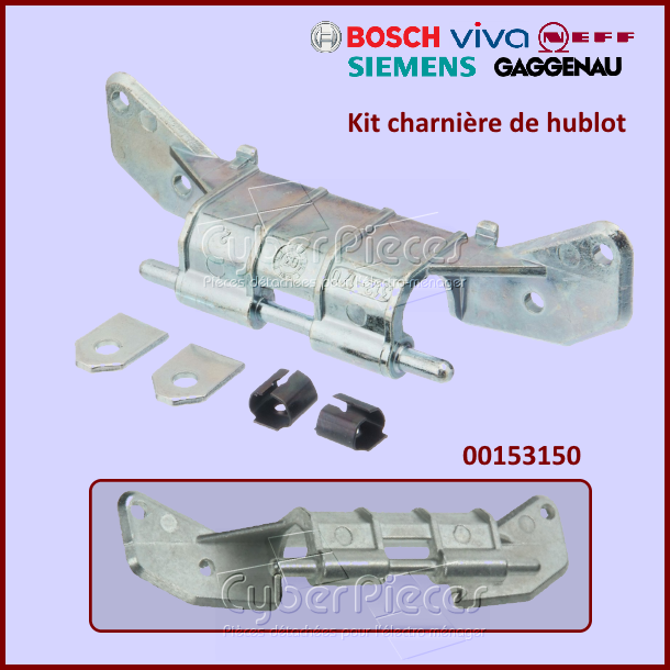 Kit charniÃ¨re de hublot BOSCH 00153150 -  PiÃ¨ces machine Ã  laver
