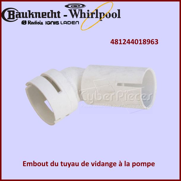 Embout du tuyau de vidange à la pompe 481244018963