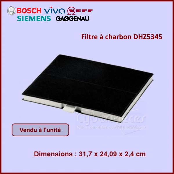 Filtre à charbon DHZ5345 Bosch 11026771