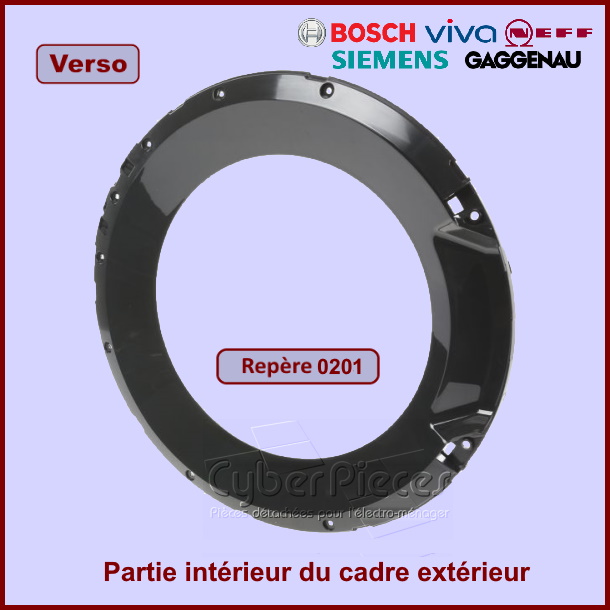 Partie intérieur du cadre de hublot Bosch 00798821