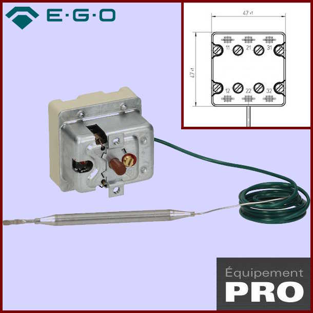 Thermostat de sécurité triphasé EGO - 120°  réarmement manuel