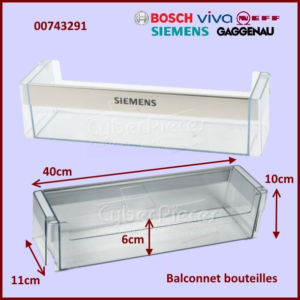 Balconnet bouteilles Bosch 00743291