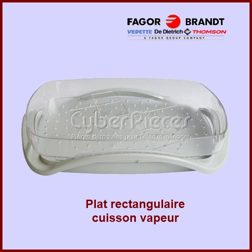 Ensemble plat rectangulaire pour cuisson vapeur 76X9453