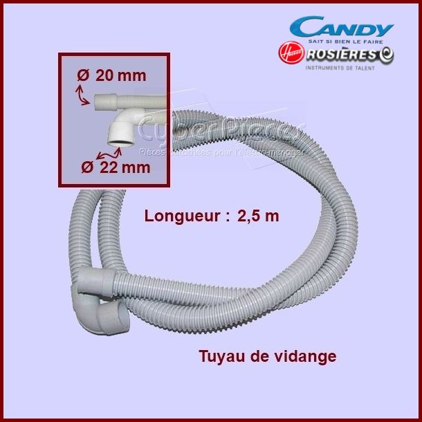 Tuyau de vidange coudé 2,5 m 20/22