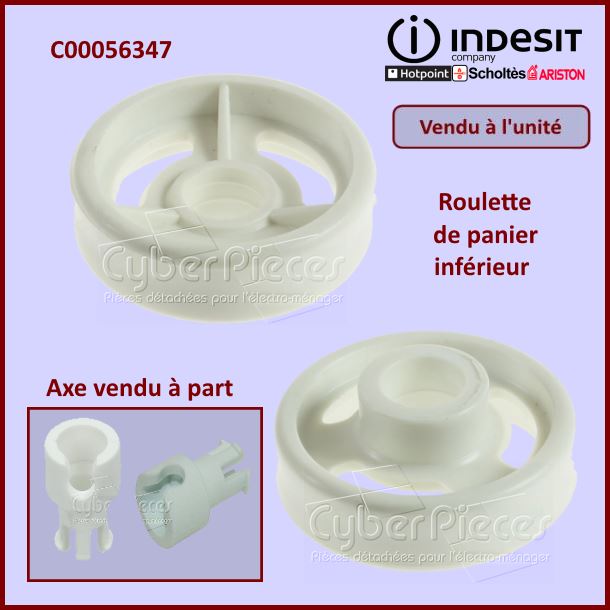 Roulette Inférieure Indesit C00056347