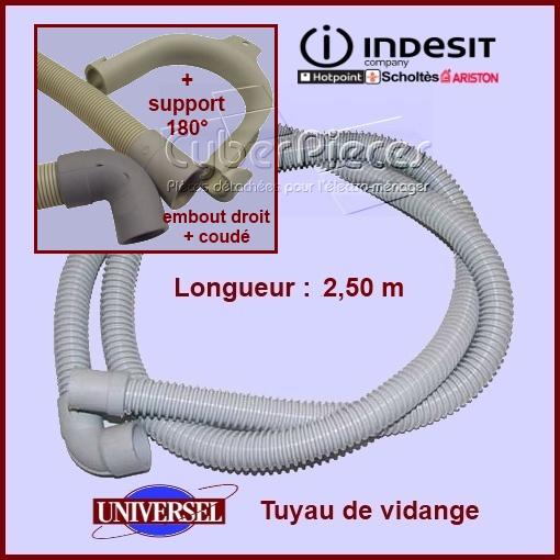 Tuyau de vidange coudé 2,50m C00143649