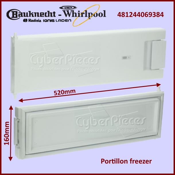 Portillon Frezeer Whirlpool 481244069384