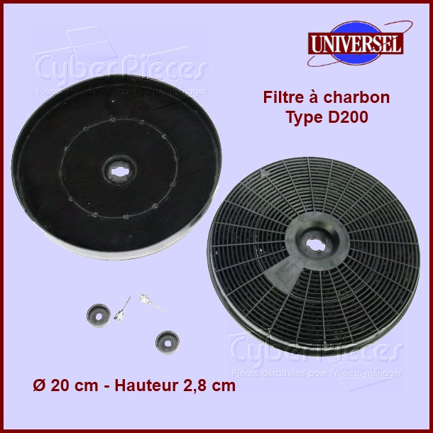 Filtre à charbon Type D200