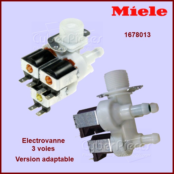 Electrovanne Triple 90° Ø12 version adaptable Miele 1678013