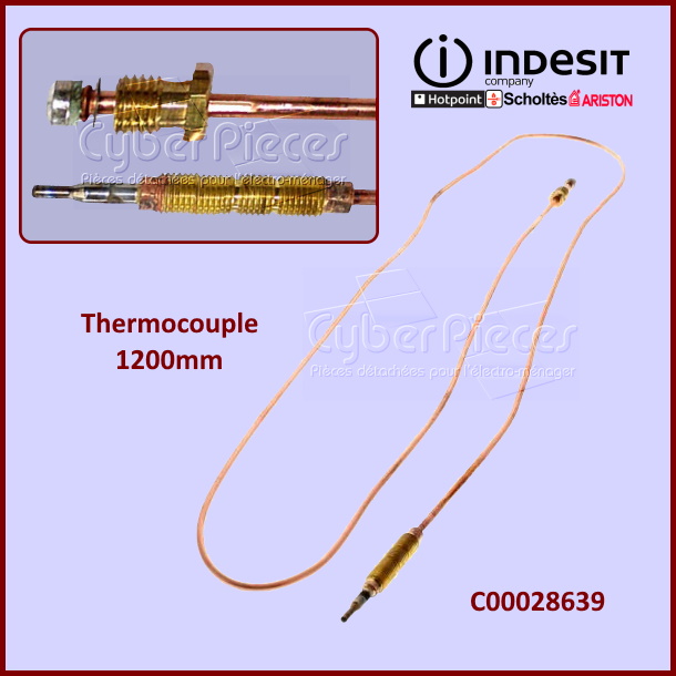 Thermocouple 1200mm Indesit C00028639