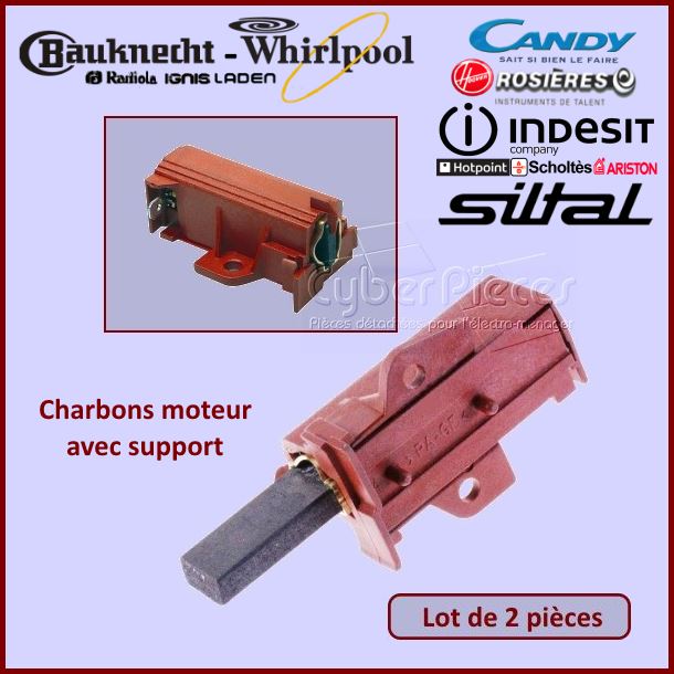 Charbons moteur avec support 32x12,5x5mm (Lot de 2)