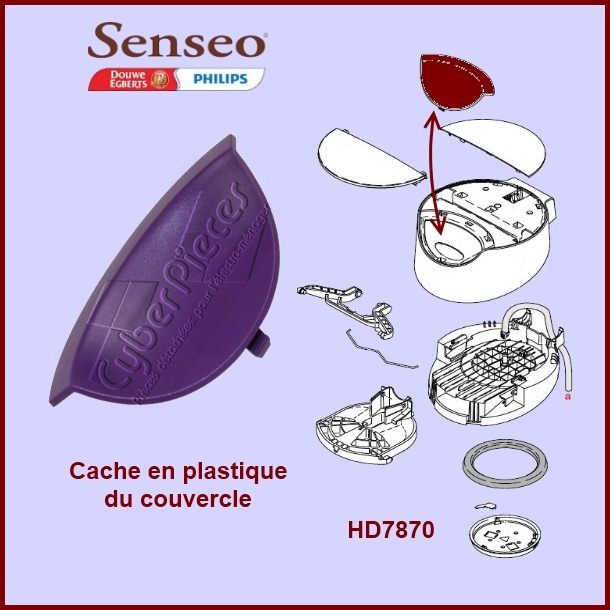 Cache en plastique violet Senseo - 422224769901