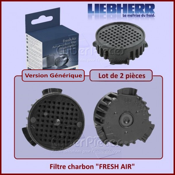 Lot de 2 Filtres charbon  type "FRESH AIR" Liebherr 9881116