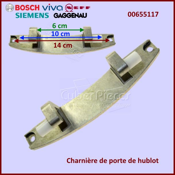 Charnière de hublot Bosch 00655117 -  Pièces machine à laver