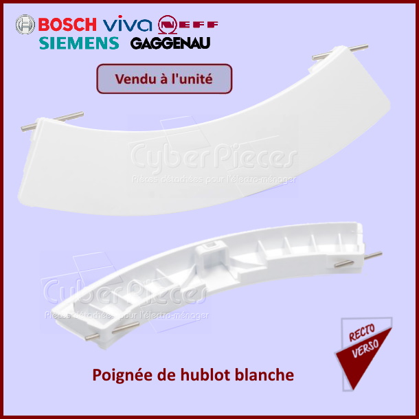 Poignée de hublot blanche Bosch 00481710