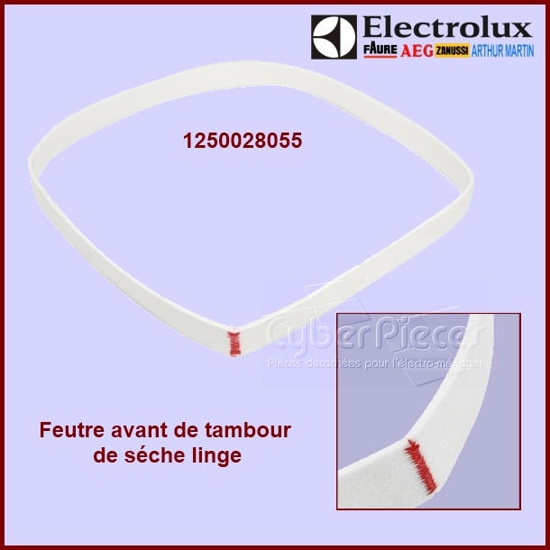 Feutre joint avant de tambour Electrolux 1250028055