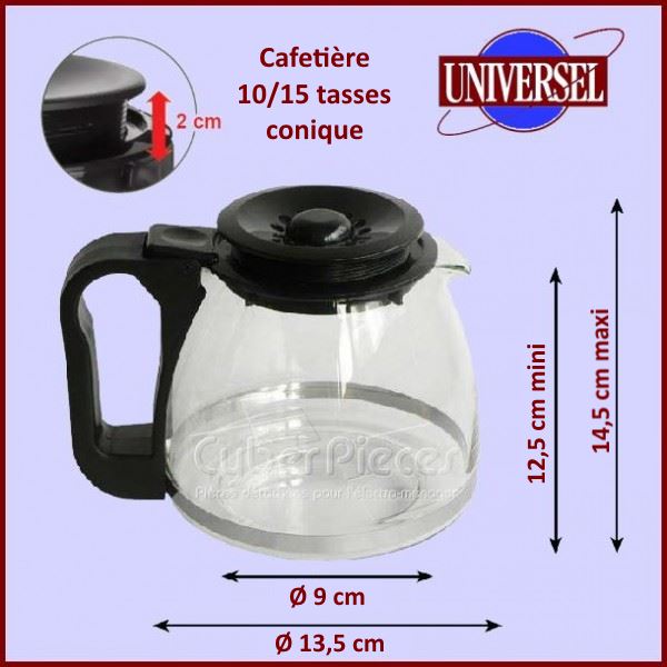 Verseuse Conique Noire 9-15 Tasses universelle